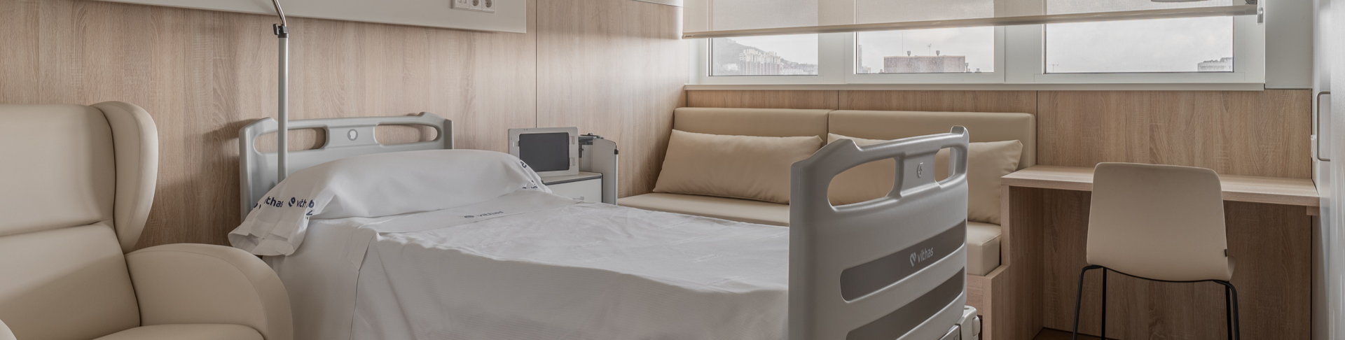 La madera en hospitales como elementos terapéuticos