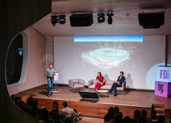 Hugo Berenguer junto con Soledat Berbegal y Roberto García en MDF 2026