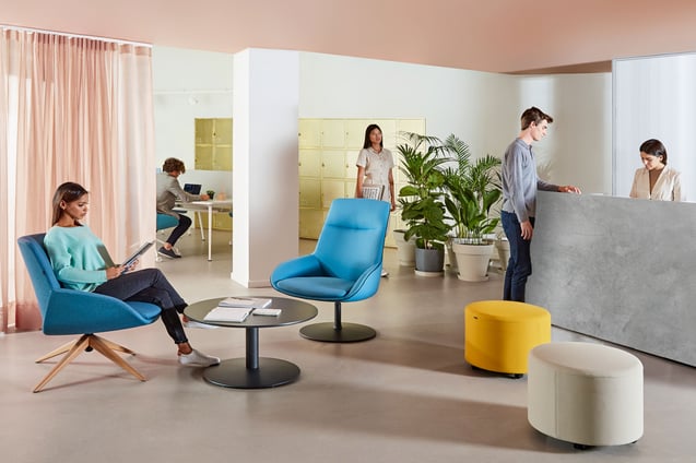 employees in flexible smart working