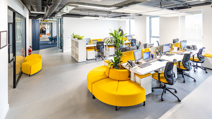 Zonas operativas en las oficinas de Studio Amati