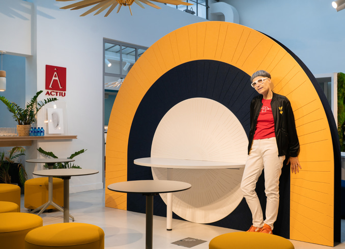 Espacio diseñado por matali crasset para Actiu en la Design Paris Week