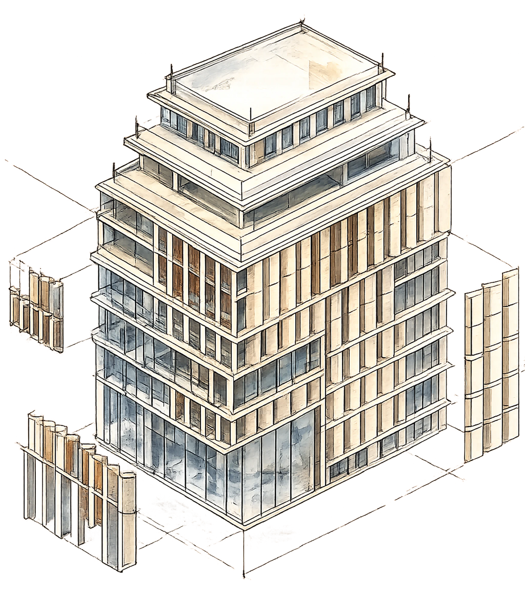 Ilustración del edificio Lagasca 99